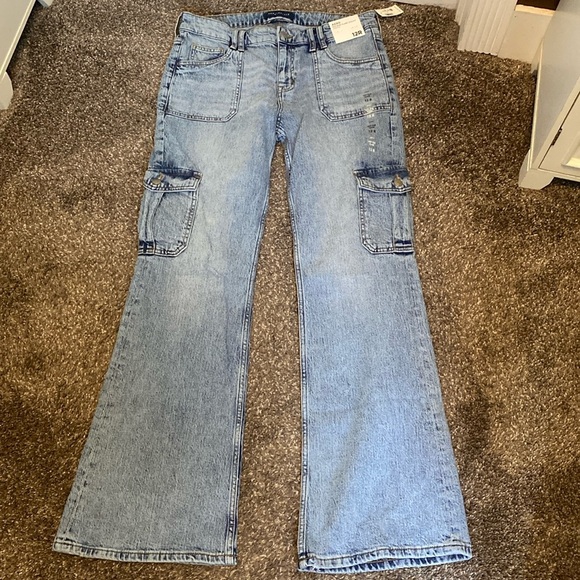 Aeropostale Aero Mid Rise Flare Utility Jeans Sz 12 R NWT - Picture 1 of 11